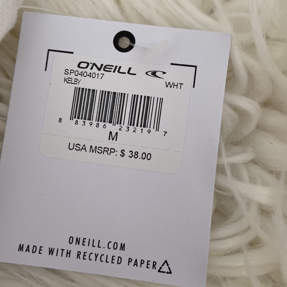 ONEILL shirt size M brand new with tag with adjustable strings white color - Picture 2 of 9